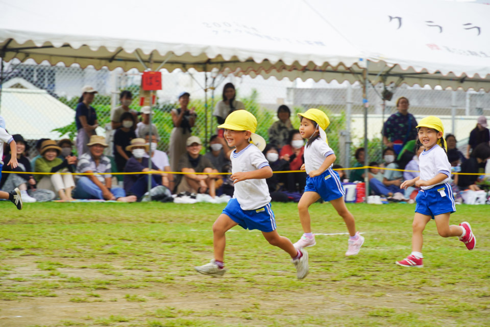 クララ幼稚園 運動会 かけっこ