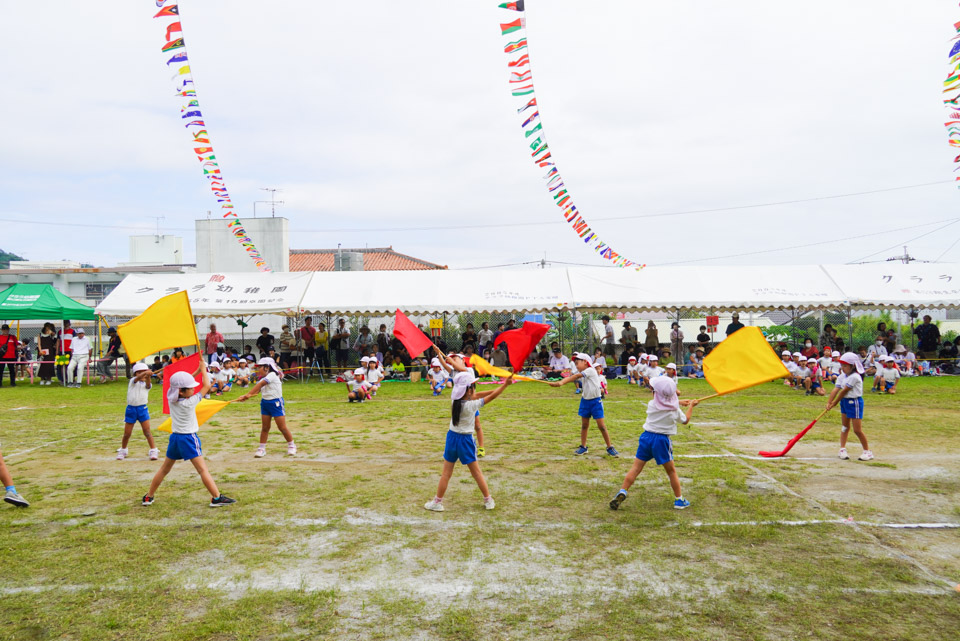 クララ幼稚園 運動会 パラウェイブ体操＋フラッグ体操