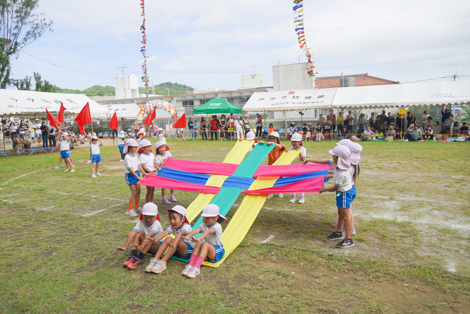 クララ幼稚園 運動会 パラウェイブ体操＋フラッグ体操