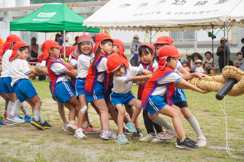 クララ幼稚園 運動会 綱引き