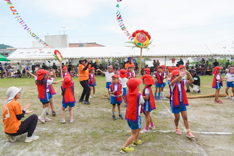 クララ幼稚園 運動会 綱引き