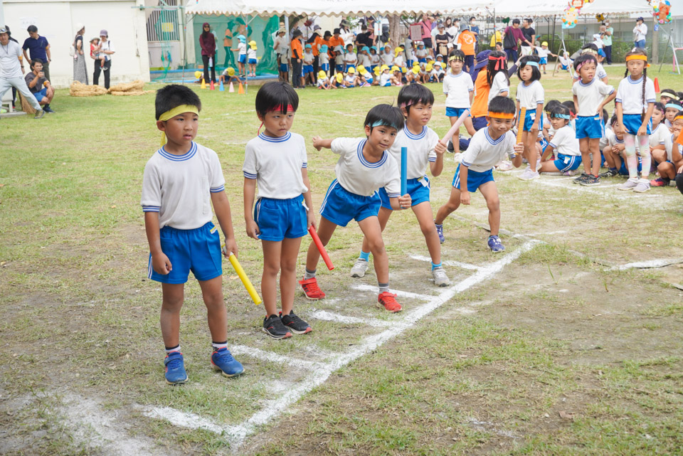 クララ幼稚園 運動会 クラス対抗リレー