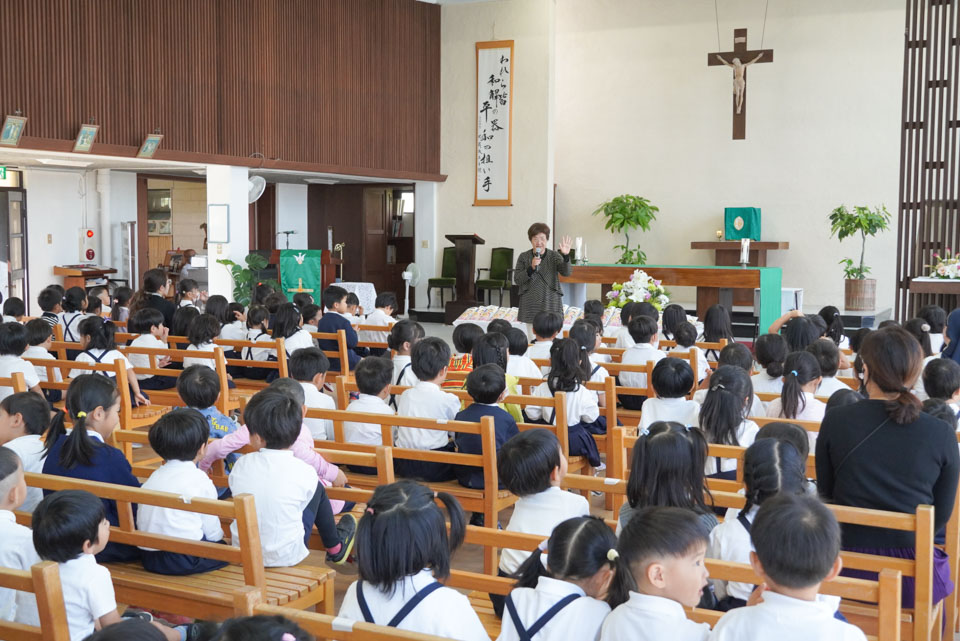 教会で七五三。みんな健康で育ちますように。