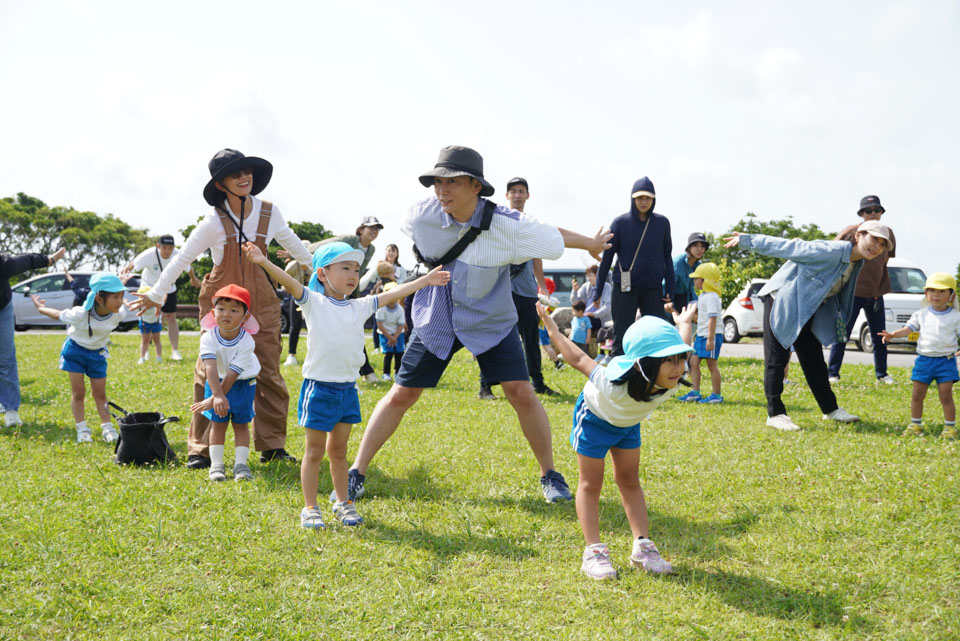 グスクロード公園で春の親子遠足。