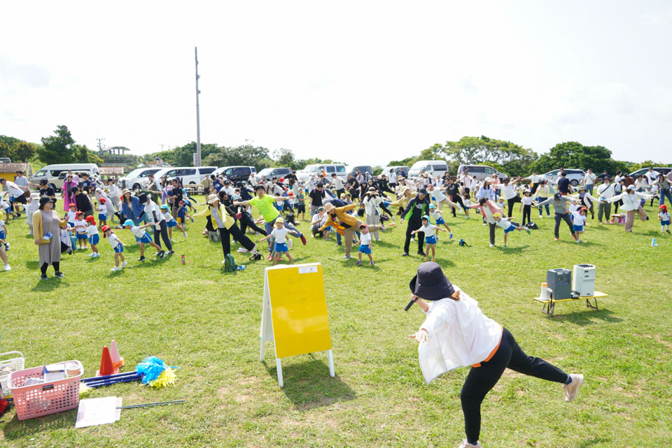 グスクロード公園で春の親子遠足。