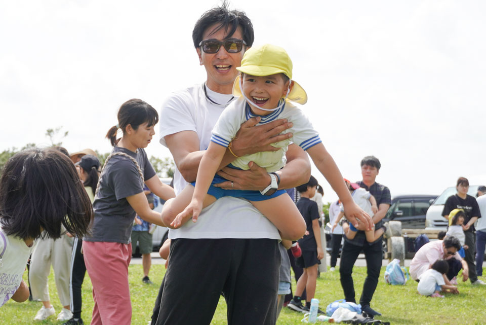 グスクロード公園で春の親子遠足。