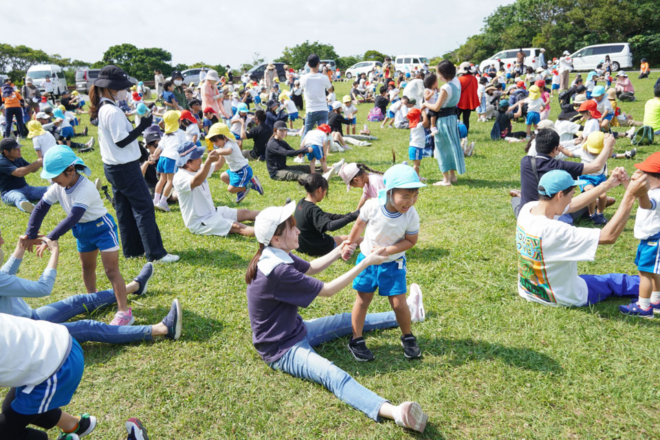 グスクロード公園で春の親子遠足。